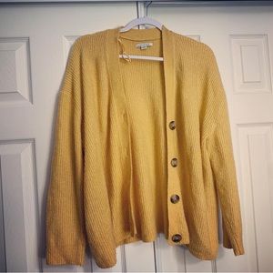 Yellow Cardigan Sweater